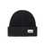 Ganni GANNI BLACK OVERSIZE RIBBED BEANIE Black