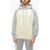 Neil Barrett Knitted Hybrid Hoodie With Jersey Sleeves And Hood White