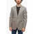 CORNELIANI Cc Collection Half-Lined Right Linen Blend Blazer Gray