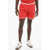 Bel-Air Athletics Perforated Basketball Shorts With Drawstring Waist Red