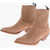 SONORA Suede Hidalgo Point Toe Western Boots 5Cm Brown