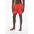Nike Swim Solid Color Swim Shorts With Embroidered Logo Red