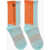 adidas Stella Mccartney Two-Tone Ribbed Socks Orange