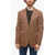 CORNELIANI Cc Collection Wool Blend Right Windowpane Blazer Brown