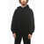 Neil Barrett Knitted Hybrid Hoodie With Jersey Sleeves And Hood Black