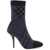 Burberry Check Knit Ankle Boots CHARCOAL GREY IP CHK
