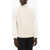Neil Barrett Cable Knit Double Fabric Hybrid Turtleneck Sweater White