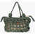 DSQUARED2 Solid Color Bag With Braided Design And Removable Inner Pouc Green