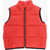 Palm Angels Padded Sleeveless Jacket With Printed Logo Red