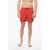 Nike Swim Two-Tone Swim Shorts With Drawstring Waist Red