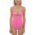 Zadig & Voltaire Patterned One-Piece Swimsuit With Cut-Out Detail Pink