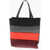 Marni Color Block Leather And Fabric Tote Bag Multicolor