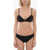 Zadig & Voltaire Solid Color Bikini With Golden Monogram Black