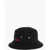 AMBUSH Solid Color Bucket Hat With Embroidered Contrasting Logo Black