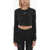 adidas Stella Mccartney Long Sleeve Cropped T-Shirt With Cut-Out De Black