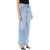 Alessandra Rich Long Denim Skirt With Studs LIGHT BLUE PINK