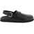 Dolce & Gabbana Leather Clogs With Buckle NERO