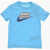 Nike Logo Printed Crew-Neck T-Shirt Blue