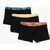 Nike Solid Color 3 Pairs Of Boxer Set With With Colored Elastic B Black