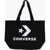 Converse Solid Color Maxi Tote Bag With Contrasting Print Black