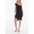 Bottega Veneta One Shoulder Bubble Knit Mini Dress Black