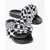 Moschino Love Slides With Braided Foulard Effect Upper Black & White