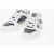 John Galliano Printed Faux Leather Low Top Sneakers Black & White