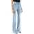 Alessandra Rich Flared Jeans With Studs LIGHT BLUE PINK