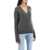 Alessandra Rich Wool Knit Sweater With Studs And Crystals GREY MELANGE