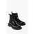 Moschino Love Patent Leather Chelsea Boots With Printed Logo Black