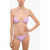 Alyx Solid Color Triangle Bikini With Micro Buckles Violet