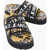 Versace All-Over Logo And Baroque Patterned Arizona Sandals With Pla Yellow