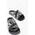Versace Jeans Couture Rubber Slides With Embossed Logo Black