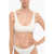 OSEREE Solid Color Stretch Fabric Bikini Top White