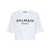 Balmain Cropped logo tee t-shirt White