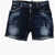 DSQUARED2 Stretch Denim Shorts With Back Logo Patch Blue