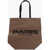 Philippe Model Solid Color Vivienne Shopper Bag With Contrasting Print Brown