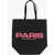 Philippe Model Solid Color Vivienne Shopper Bag With Contrasting Print Black