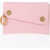 IL BISONTE Solid Color Leather Europa Card Holder With Press Studs Pink