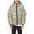 DSQUARED2 Zip-Up Down Jacket With Logo Patch Green