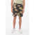 Nanushka Linen Doxxi Shorts With Floral Motif Brown