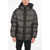 DSQUARED2 Nylon Down Jacket With Logo Patch Gray
