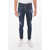 DSQUARED2 Super-Twinky-Fitting Dark-Washed Denims With Distressed Deta Blue