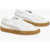 PUMA Logo Print Leather Suede Crepe Luxe Low-Top Sneakers White