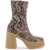 Stella McCartney Skyla Wedge Ankle Boots In Alter Python COFFEE