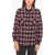 Woolrich Wool Shirt With Check Pattern And Double Pocket Pink