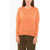 Woolrich Cashmere And Silk Blend Sweather With Drop Shoulder Orange