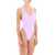 REINA OLGA 'Funky' One-Piece Swimsuit FADED NEON LILAC