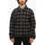 Woolrich Buffalo Checked Timber Overshirt With Frontal Zip Black