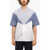 Neil Barrett Awning Striped Boxy Fit Shirt With Short Sleeve White